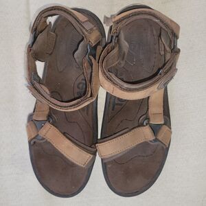 TEVA Active Shank Shoc Pad Sandals Woman 11 Brown Nubuck Leather Adjustable